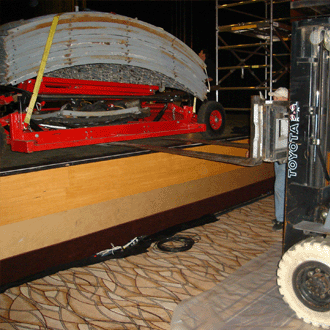 A good forklift operator is nice to have on site. otherwise our crew is trained to operate a forklift as well. please check the facilities  protocols
