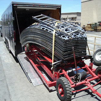 this is the equipment coming out of the trailer before getting into the facility