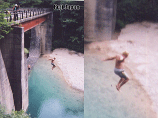 Rick, Ryan and John... We jumped off this High as Bridge in the mountains of Mt. Fuji Japan
